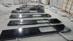 China Black Countertops With Basin Hole Cutting Wholesale Dalei Stone