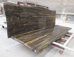 Roman Portoro Marble Countertops Round Edge Wholesale Dalei Stone