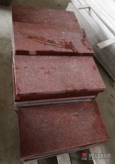 Red Granite Tiles Flamed Finish Way