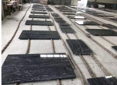 2019 New Project Vila Black Granite Countertops Round Edge Polishing Dalei Stone