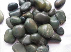 Polished Landscaping Green Color Pebble Stone Dalei Stone Wholesale