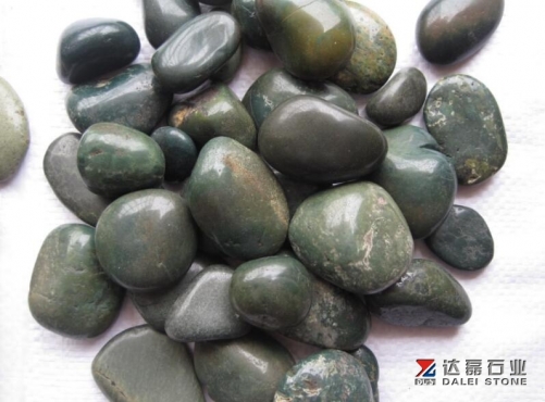 Polished Landscaping Green Color Pebble Stone Dalei Stone Wholesale