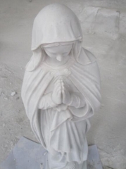 White Jade Marble Sculpture Virgin Mary
