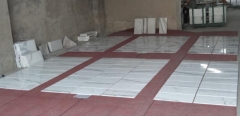Golden Line Calacatta Marble Tiles Install For Bathroom