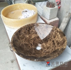 Dark Emperador Marble Wash Basins