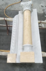 Beige Marble White Marble Mix To The Marble Fireplace