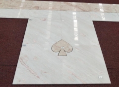 Pink Color Rose Color Marble Tiles Polished For Shopping Mall Project