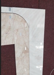 Pink Color Rose Color Marble Tiles Polished For Shopping Mall Project