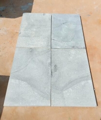 Blue Basalt Tiles Saw Cutting Black Basalt Cat Paws