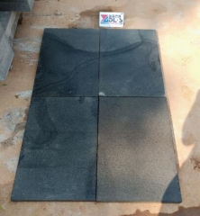 Blue Basalt Tiles Saw Cutting Black Basalt Cat Paws