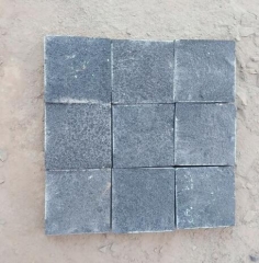 Zhangpu Black Basalt Cube Stone Natural and Saw Cutting Finish Way