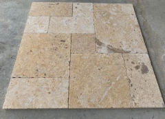 Beige Marble Tiles French Pattern Antique Finish Way