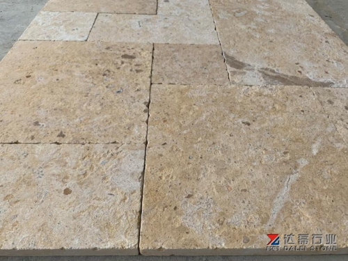 Beige Marble Tiles French Pattern Antique Finish Way