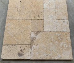 Beige Marble Tiles French Pattern Antique Finish Way