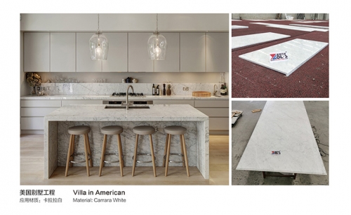 Carrara White Marble Project Supply To Villa In American