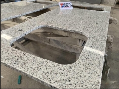 White Grey Sesame Granite Countertops Sink