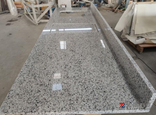White Grey Sesame Granite Countertops Sink