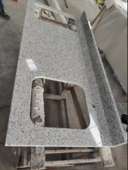 White Grey Sesame Granite Countertops Sink