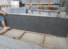 Angola Black Granite Small Slabs Flamed and Waterjet 1200