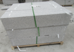 G603 Paving Granite Steps Stone Cubrstone Grey Color 6 Sides Flamed