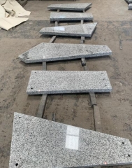 G603 White Granite Irregular Steps Stairs Cutting