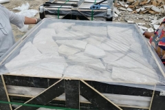 White Sandstone Loose Stone Wall Cladding White Color