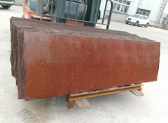 Popular Dyed Red Granite Small Slabs Polished