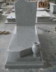 G603 Bianco Grey Granite Tombstone Monument Israel Style