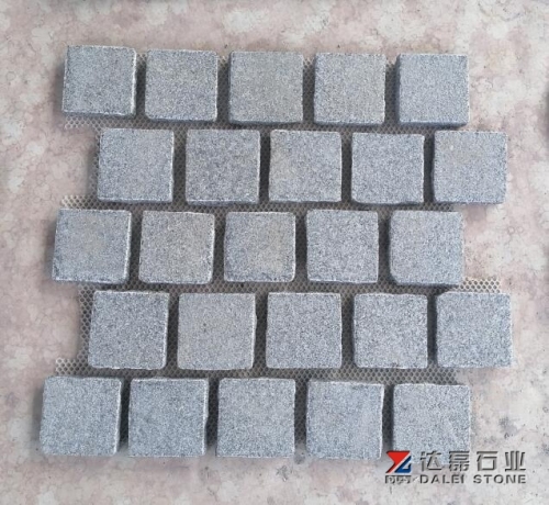 Orginal G654 Padang Dark G654 Cube Stone With Net Flamed