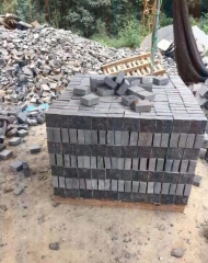 Black Basalt Cube Stone Double Sides Natural Split Finish Way