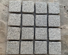 G603 Mesh Paver Cube Stone Flamed Finish Way