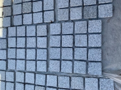 G603 Mesh Paver Cube Stone Flamed Finish Way