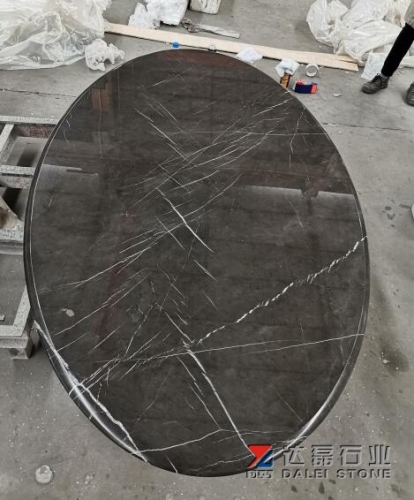 Bulgaria Grey Marble Table Top Round Table Desk