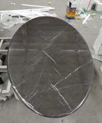 Bulgaria Grey Marble Table Top Round Table Desk