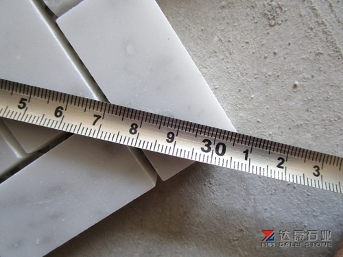 Carrara White Marble Mosaic Tile Polished Carrara Herringbone Mosaic