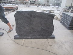 Bahama Blue Granite Headstone Poland Style Headstone