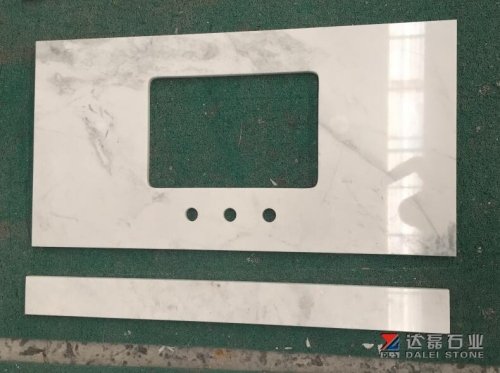 Arabescato Venato White Marble Vanity Tops Sink Cut