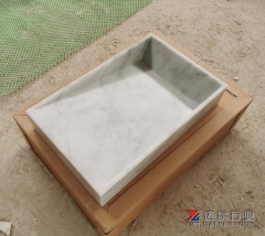 Carrara White Honed Bathroon Basins Sinks