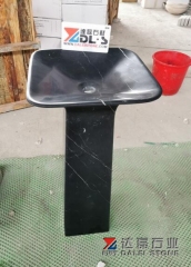 China Marble Honed Naro Marquina Stand Basins