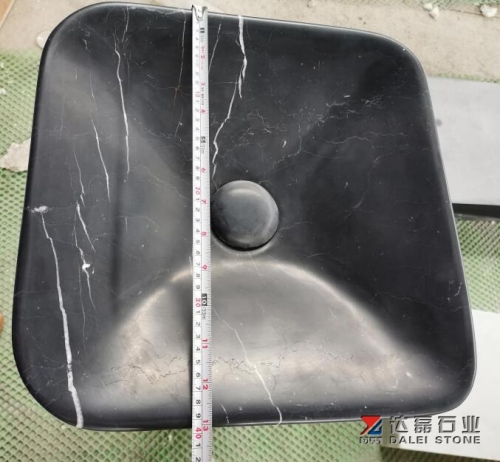 China Marble Honed Naro Marquina Stand Basins