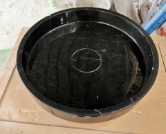 China Marble Nero Marquina Black Color Basins Sinks For Bathroom