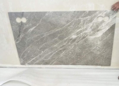 Maya Grey Stone Marble Kitchen Island Countertops Sinks