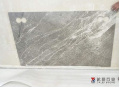 Maya Grey Stone Marble Kitchen Island Countertops Sinks