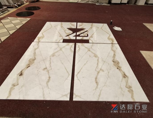 Chinese Calacatta White Marble Shown At Xiamen Stone Fair