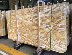 Chrysophoron Golden Beige Color Marble Big Slabs