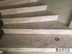 Cream Roses Pink Marble Big Slabs Marble Steps