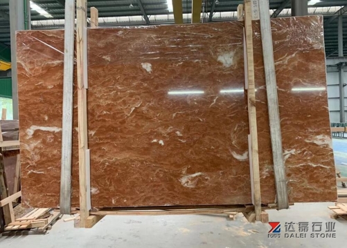 Orange Peel Red Marble Big Slabs China