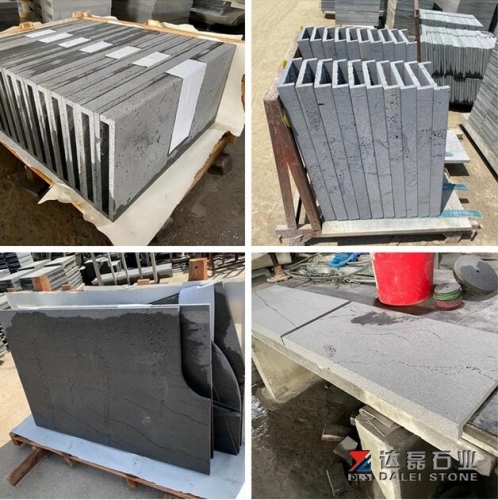 Andesite Cat Paw Tiles Stone For Swimming Pool Tiles Grinding 200