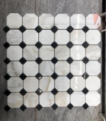 Calacata Marble Mosaic Tiles For Bathroon Wall