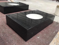 Angola Black Granite Vanity Countertops With Sink
